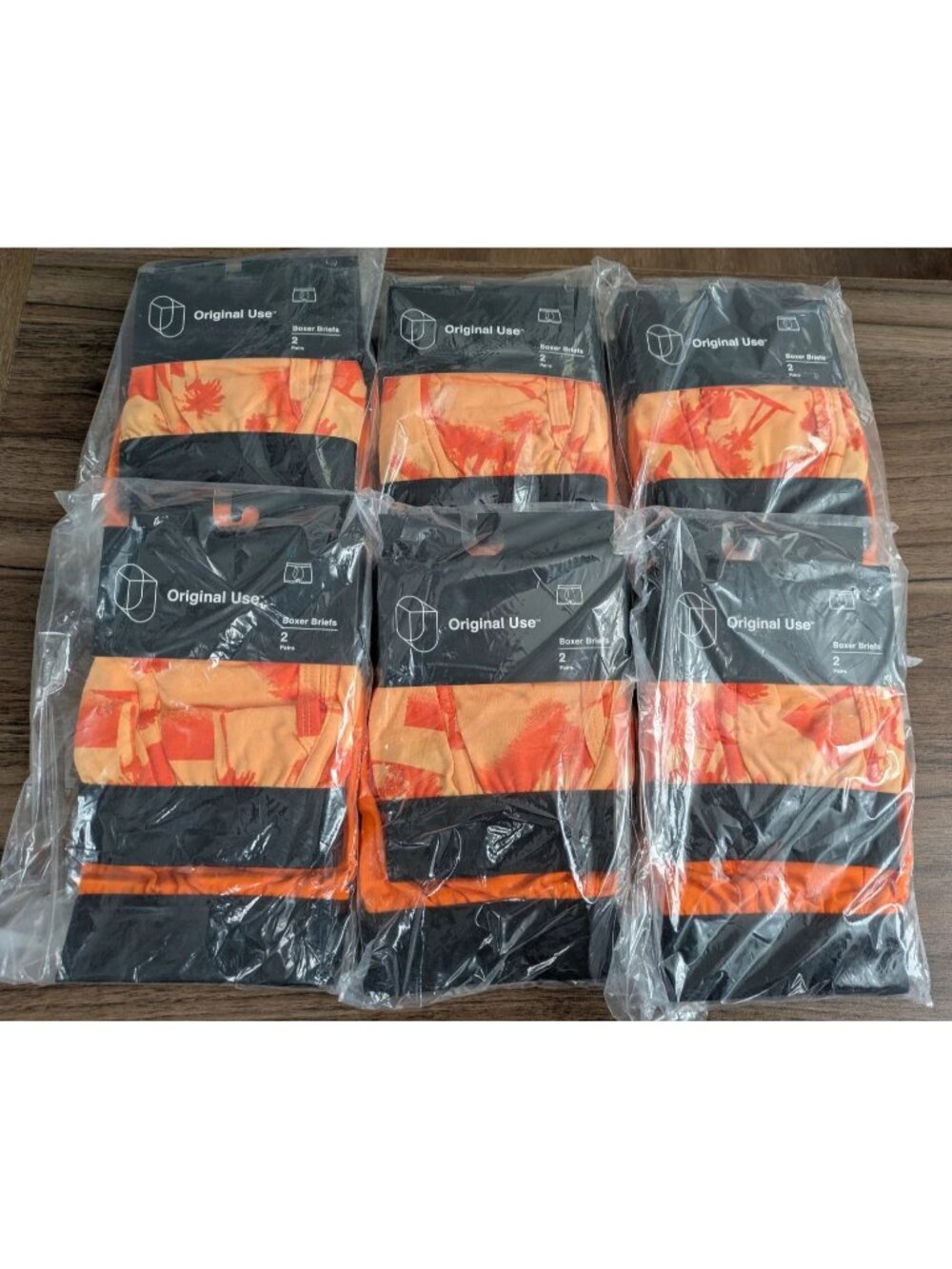 Original Use Men's Boxer Briefs 2pk Medium Orange Underwear Target New Lot of 6